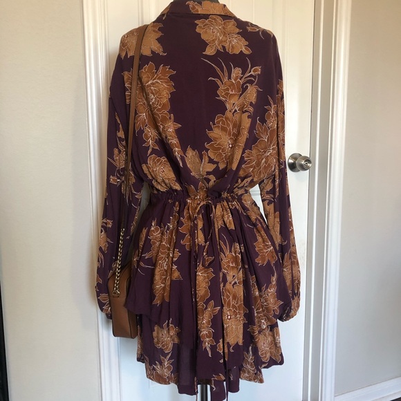 Free People Bustle-back Button down Shirt Dress - Picture 5 of 8
